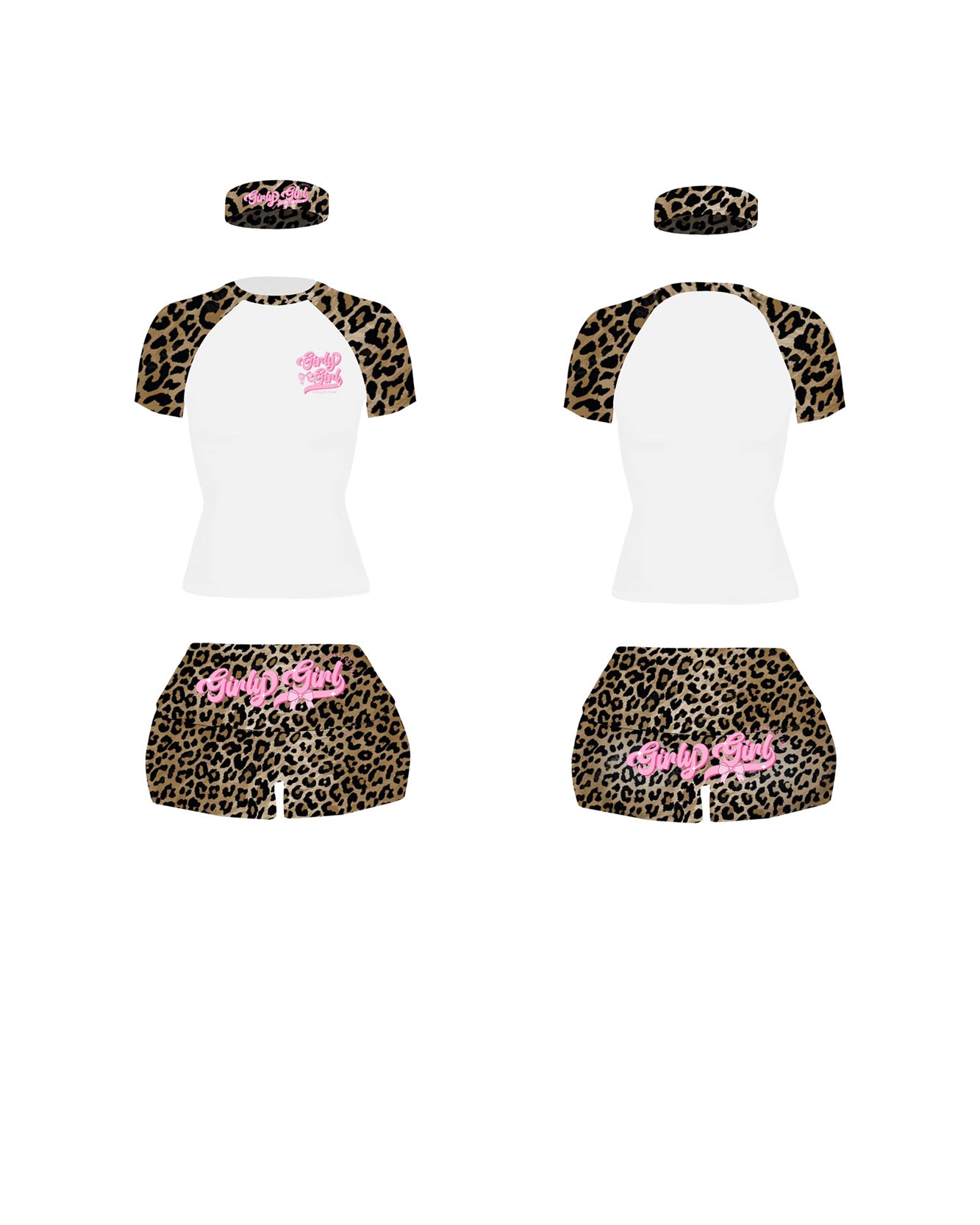 WHITE CHEETAH GIRLY SET